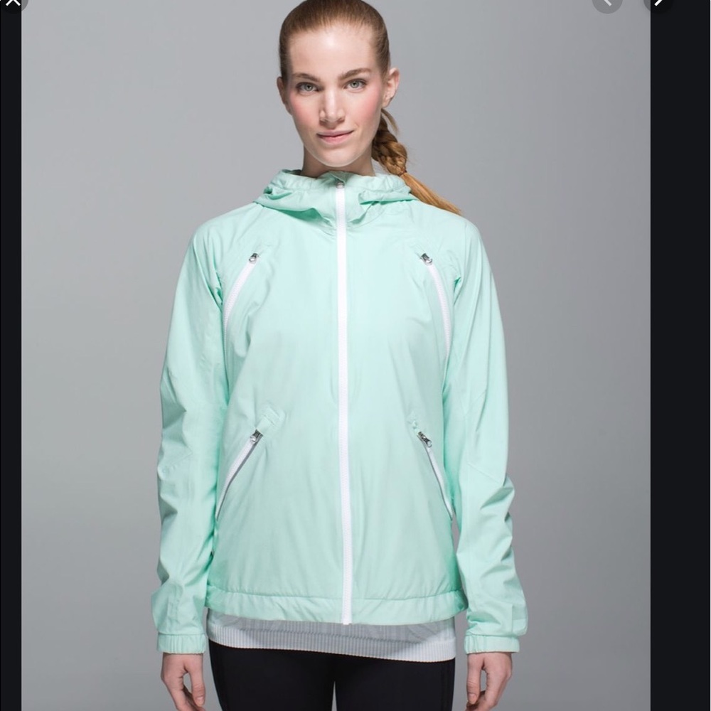 Lululemon Rise and Shine Rain Jacket Sea Mist